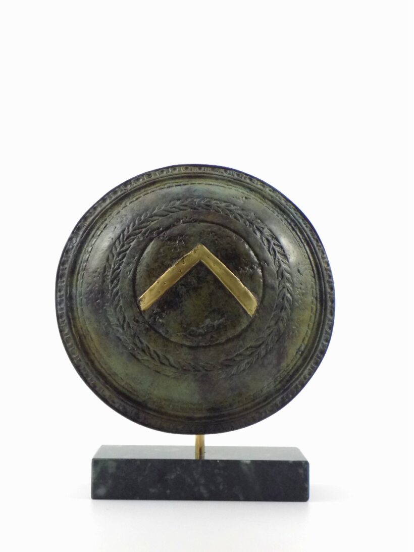 Spartan Shield of King Leonidas – Greek bronze art