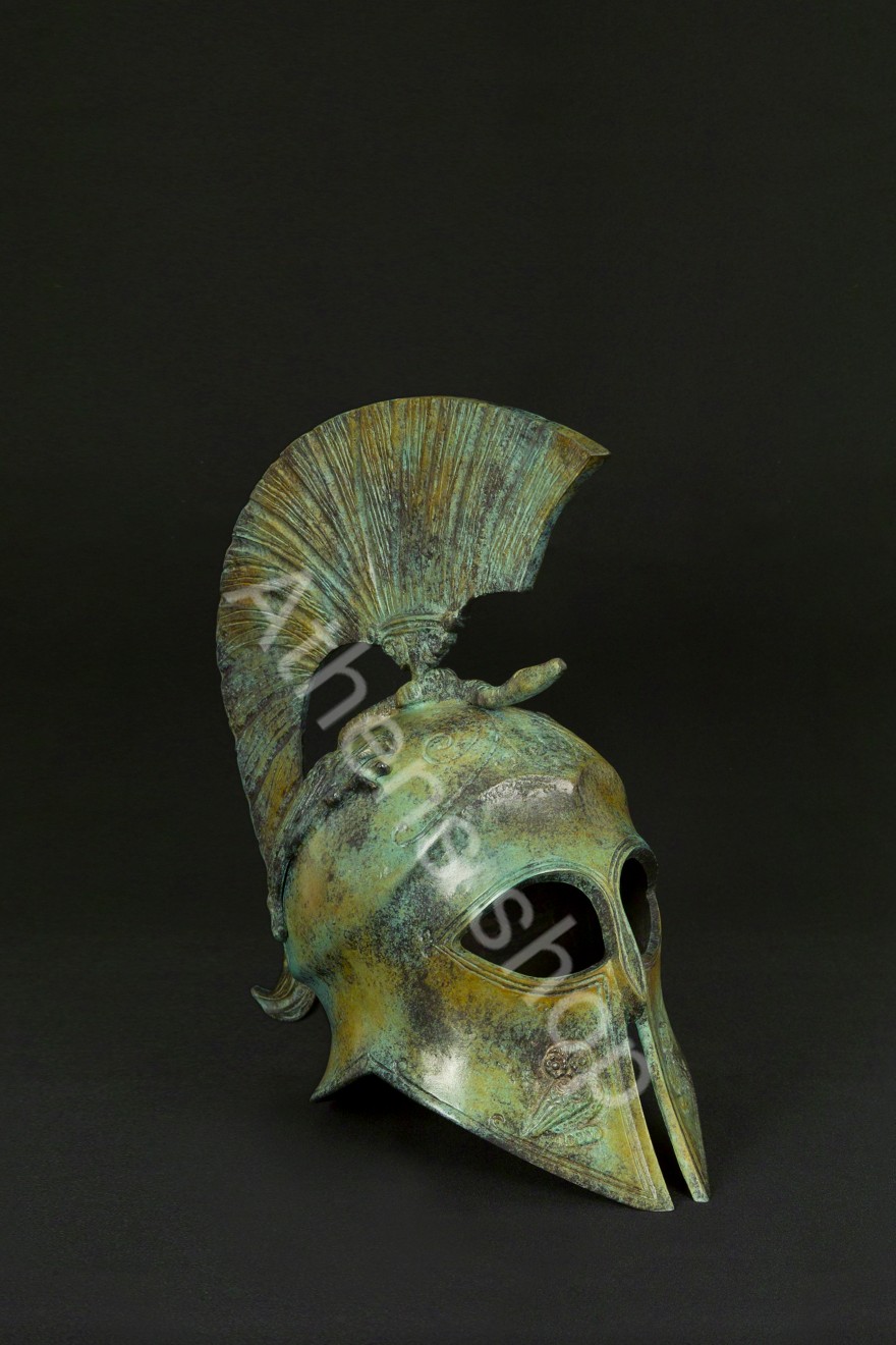 Helmet of Goddess Athena – Greek bronze art